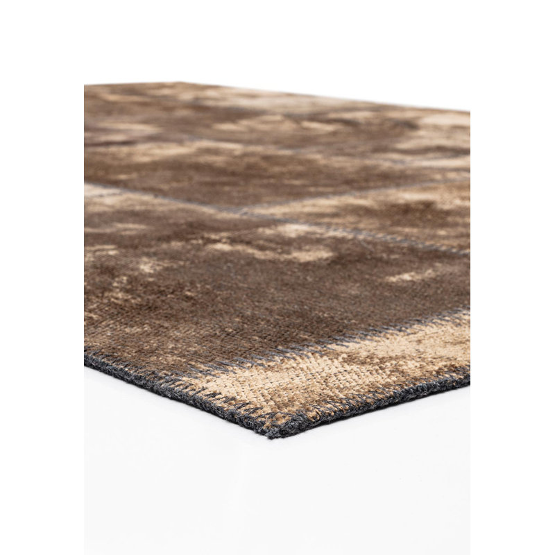 Rapture Patchwork Area Rug in Brown, Rectangle 6'7" x 8'3"