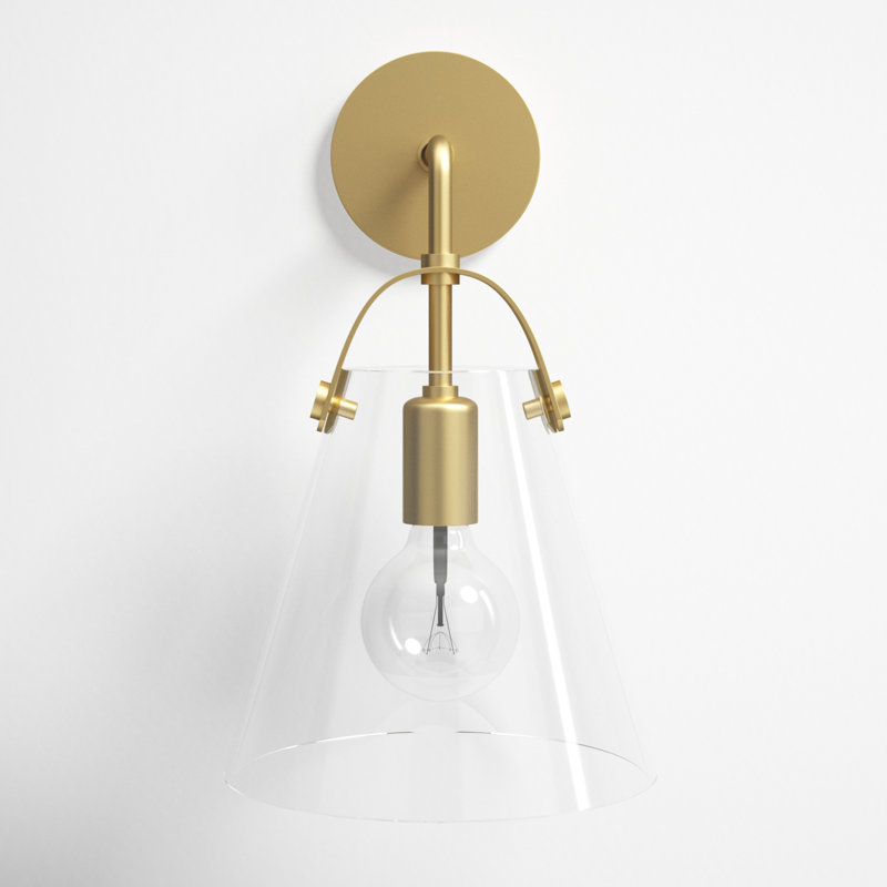 Armed Sconce, Aged Brass