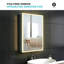 Armoire à pharmacie intelligente à DEL FINE FIXTURES Aura ™ avec chargement sans fil Qi, miroir anti-buée et éclairage 3 couleurs à intensité variable-1013695459-1037349714