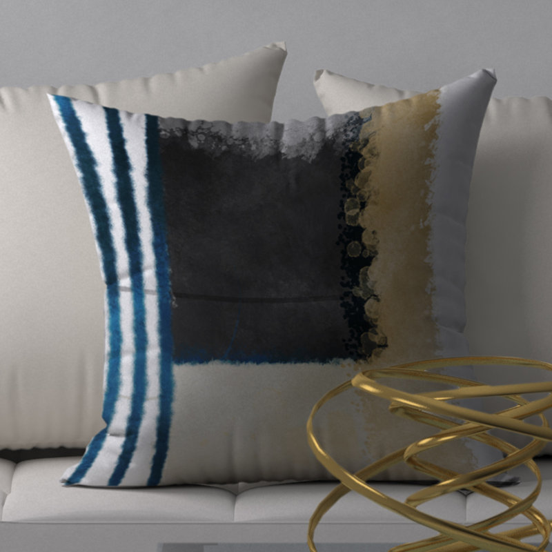 Magnifique housse de coussin carrée ultra décorative et insert, 18" x 18"