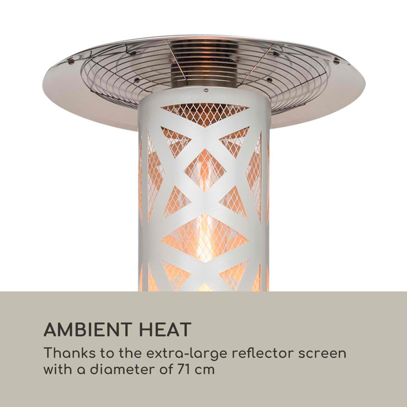 Stainless Steel Propane Standing Patio Heater, Silver
