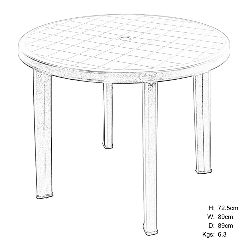 Revello Round Garden Table, Anthracite