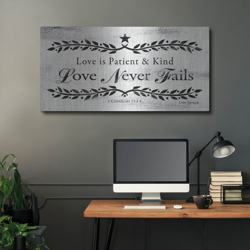 «Love Is patient» par Linda Spivey, H 24 po x l 48 po