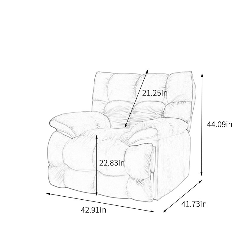 Fauteuil inclinable pivotant Lounge On Double, Bleu
