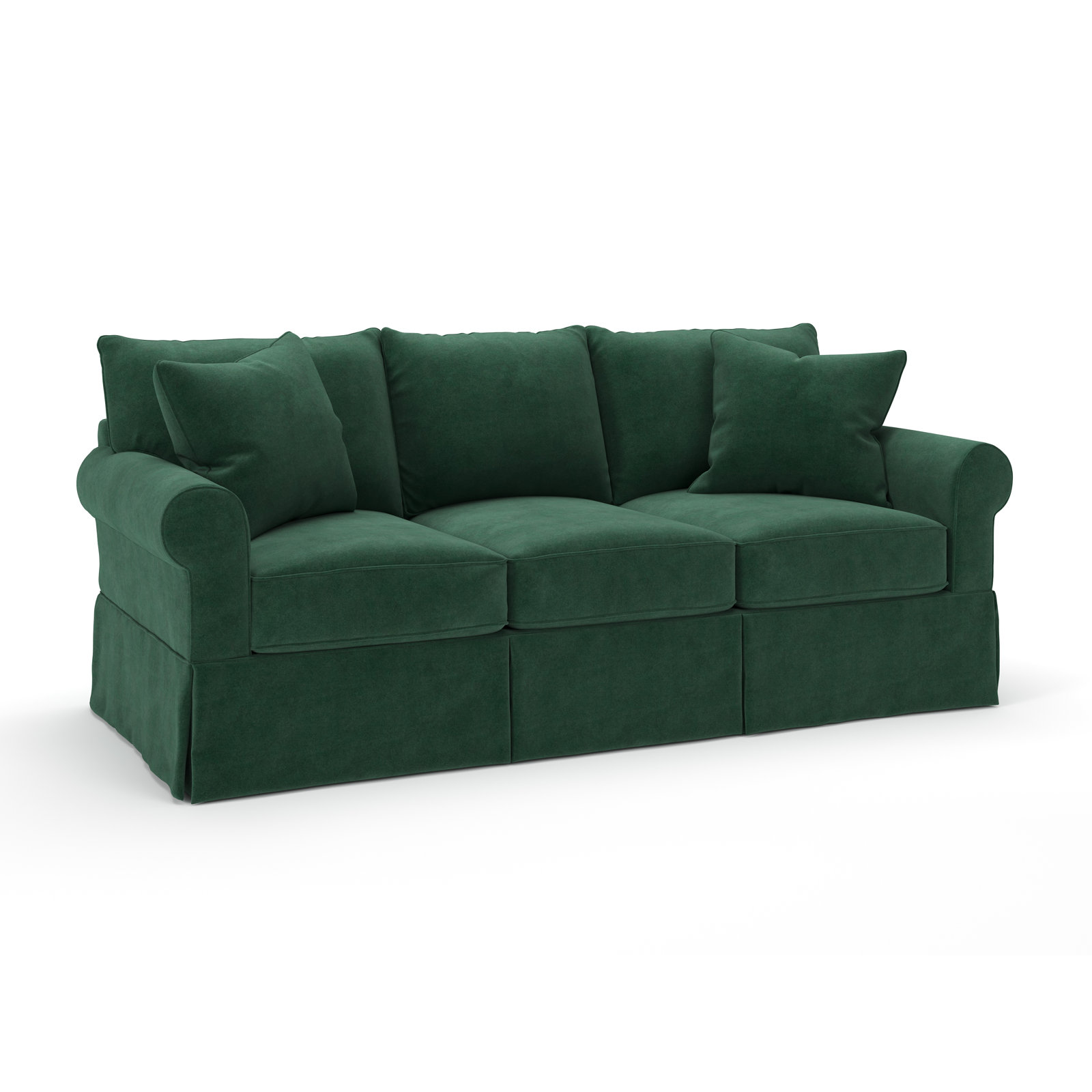 Amari 89'' Sofa, Bella Hunter Performance Velvet