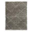 Tapis à poils longs Wreno 8 x 10 avec motif géométrique crème, gris PET-132919191