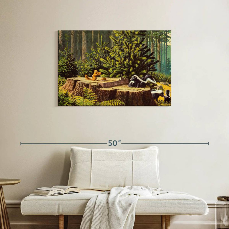 Brampt Chipmunk And Skunks, 24" H x 36" W