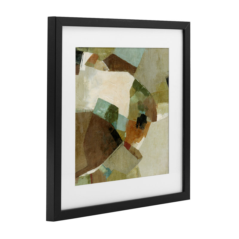 «Cliff Walk Earthy Composition», reproduction sous verre encadrée, conception de Suzanne Nicoll, H 13 po x l 13 po