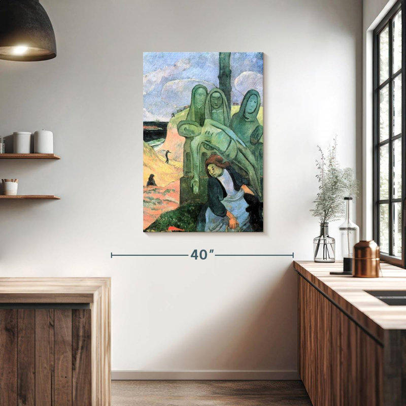 Leisha, le Christ vert, H 39 po x l 26 po