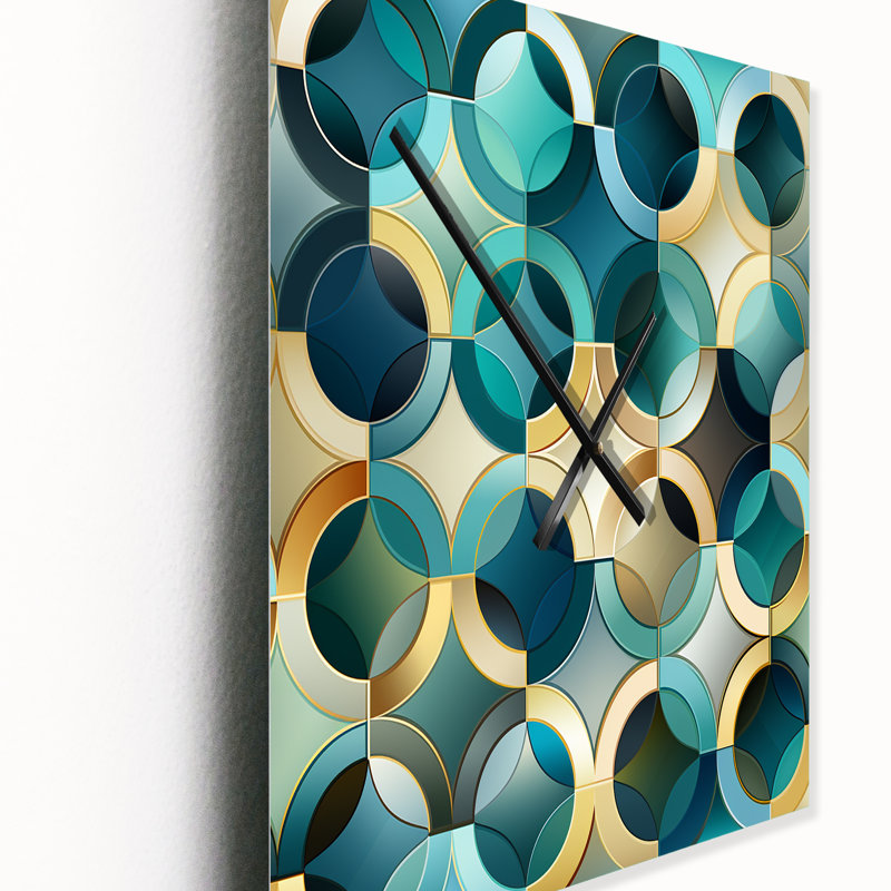 Janeese - Horloge murale moderne géométrique, H 32 po x l 16 po x P 1 po