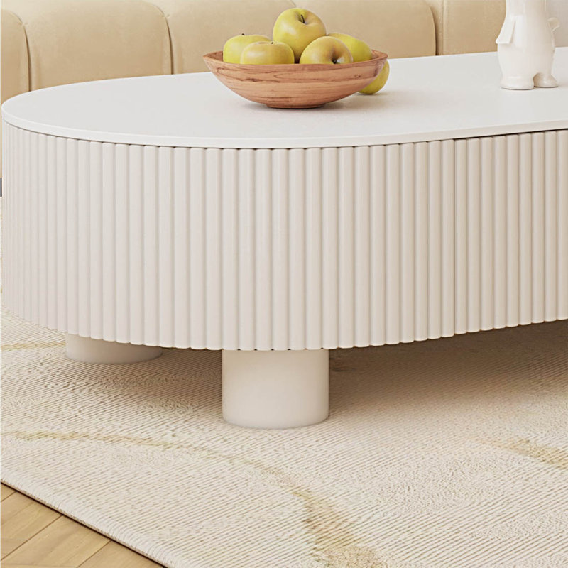Simple oval rock table