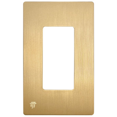 Enerlites Screwless 1-Gang Decorator Wall Plate - Brushed Gold