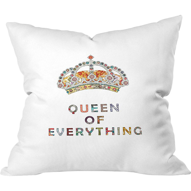 Queen of Everything Outdoor Euro Pillow, 26"H x 26"W