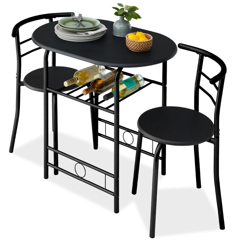 Ensemble repas pour 2 personnes Dismukes, Noir, Noir, H 20 po x L 36 po x l 21 po