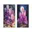 Crystals Energy - rose et mauve à la lune I - Collection d'art sur toile 2 panneaux-175697900-175697888