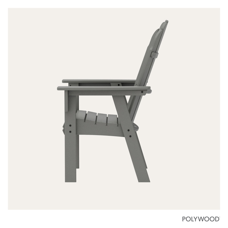Chaise Adirondack POLYWOOD Vineyard Curveback, Gris ardoise