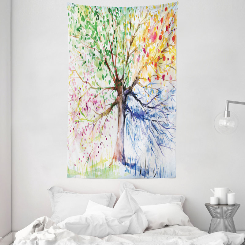 Tree 4 Seasons Colourful Tapestry, 230cm H x 140cm W