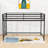 Annazette Twin Size Metal Loft Bed Frame With Ladder And Guardrails