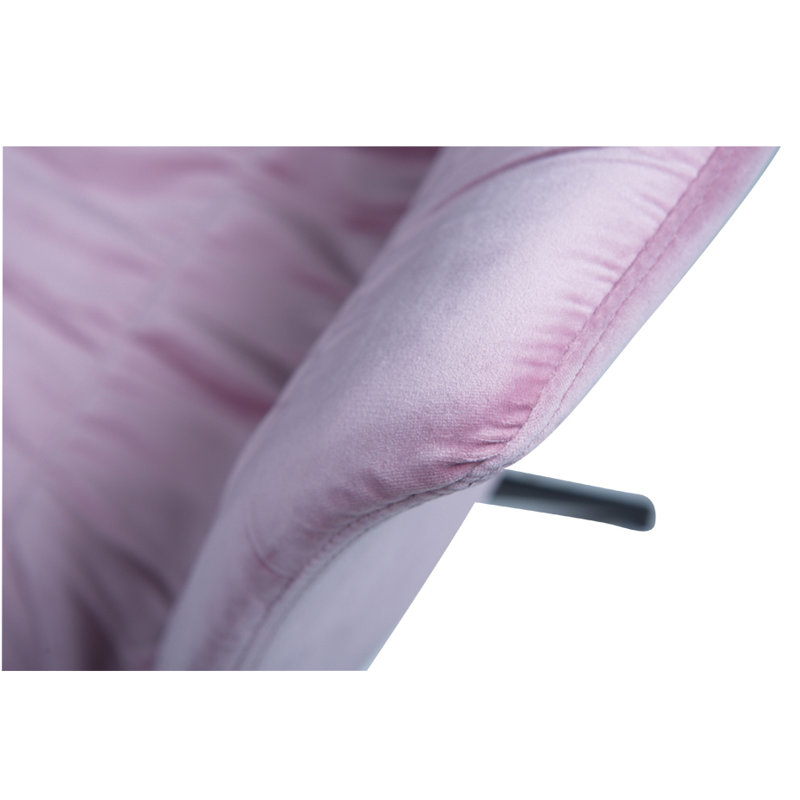 Dazz 47cm H Velvet Upholstered Side Chair, Dusty Rose