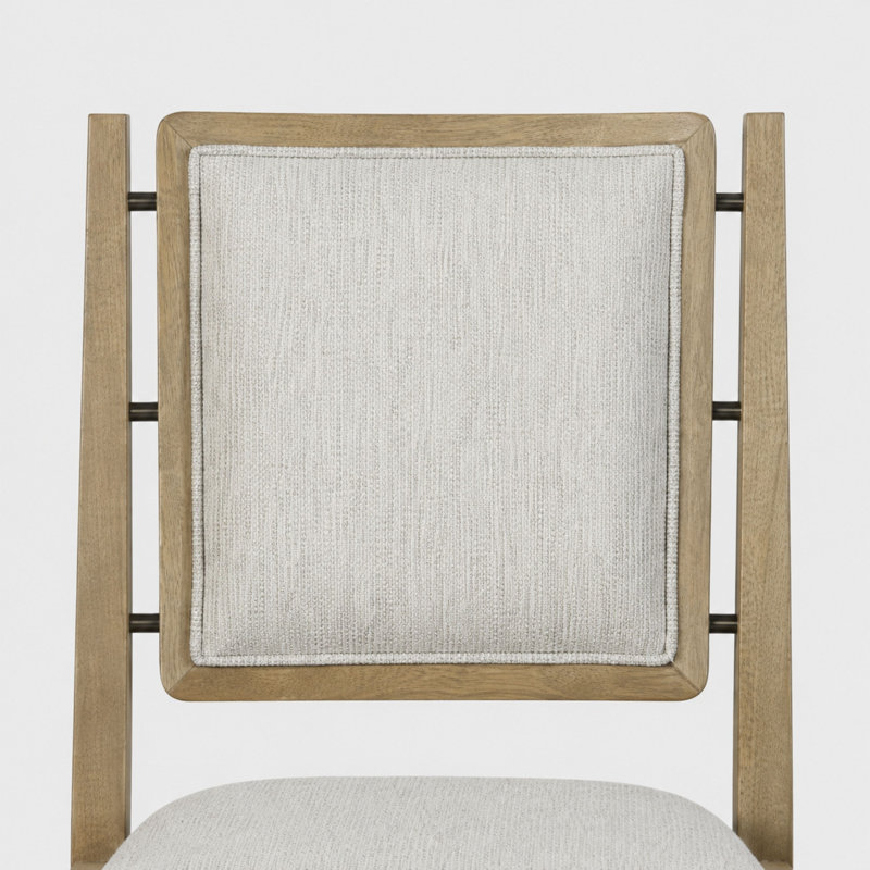 Ensemble de 2 chaises rembourrées de salle à manger modernes, tissu performant, dossier flottant, design élégant