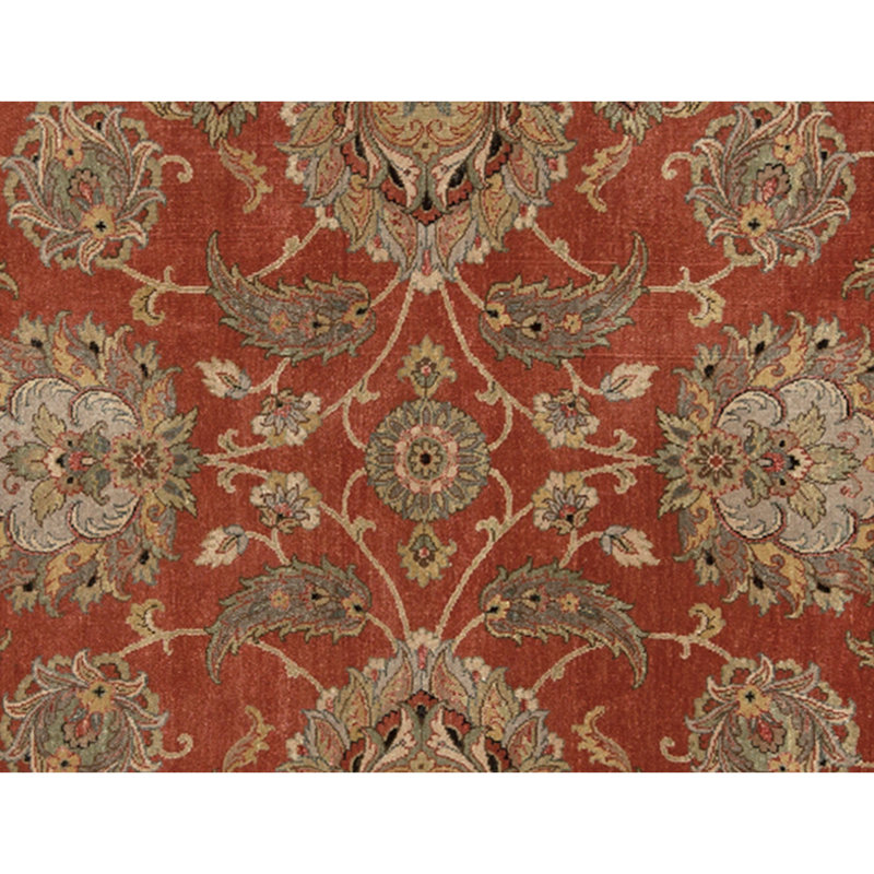 Tapis rouille et ivoire noué à la main de haute qualité
