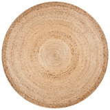 Varuna Natural Fiber Hand Woven Jute Solid Color Rug