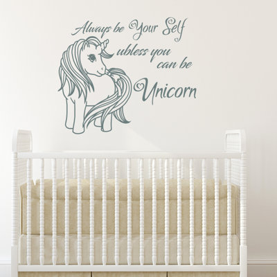 Décalcomanie murale chambre de bébé licorne