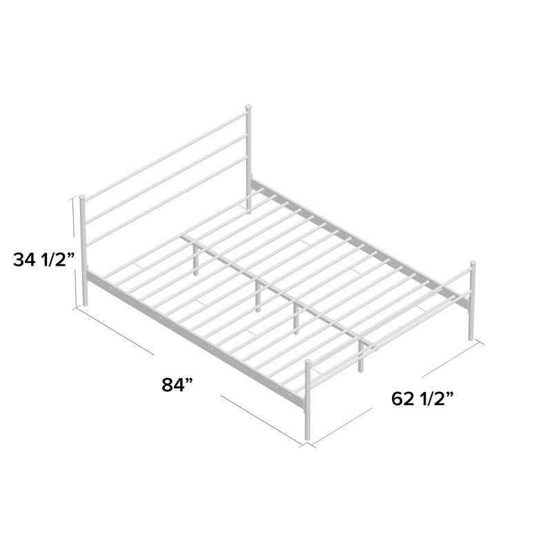 Alina Platform Bed Frame, Brown, Queen