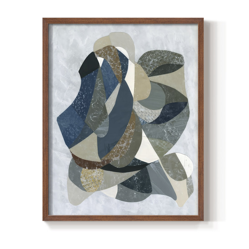 Starlight Tango I, reproduction encadrée - bois massif, H 30 po x l 24 po, Cadre noyer