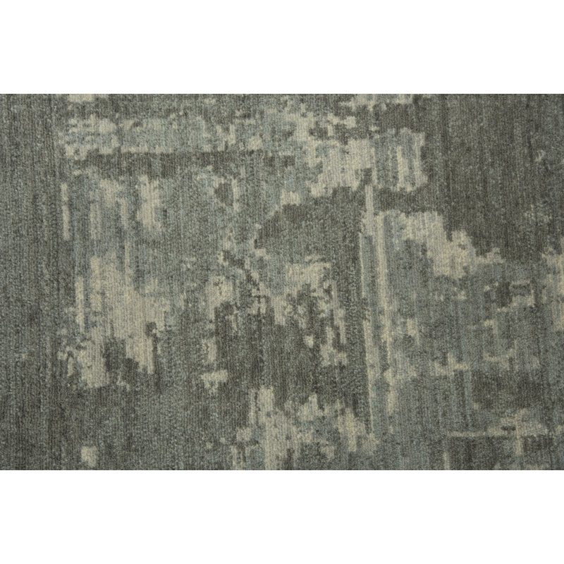 Tapis gris en laine Pettis, Rectangle 3 pi x 5 pi