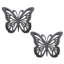  Collection de décorations murales papillon 3D à double couche - noir WD-022 -1321326982
