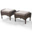 Repose-pieds d'extérieur en osier avec coussin Gaetanino-288057569-314006374