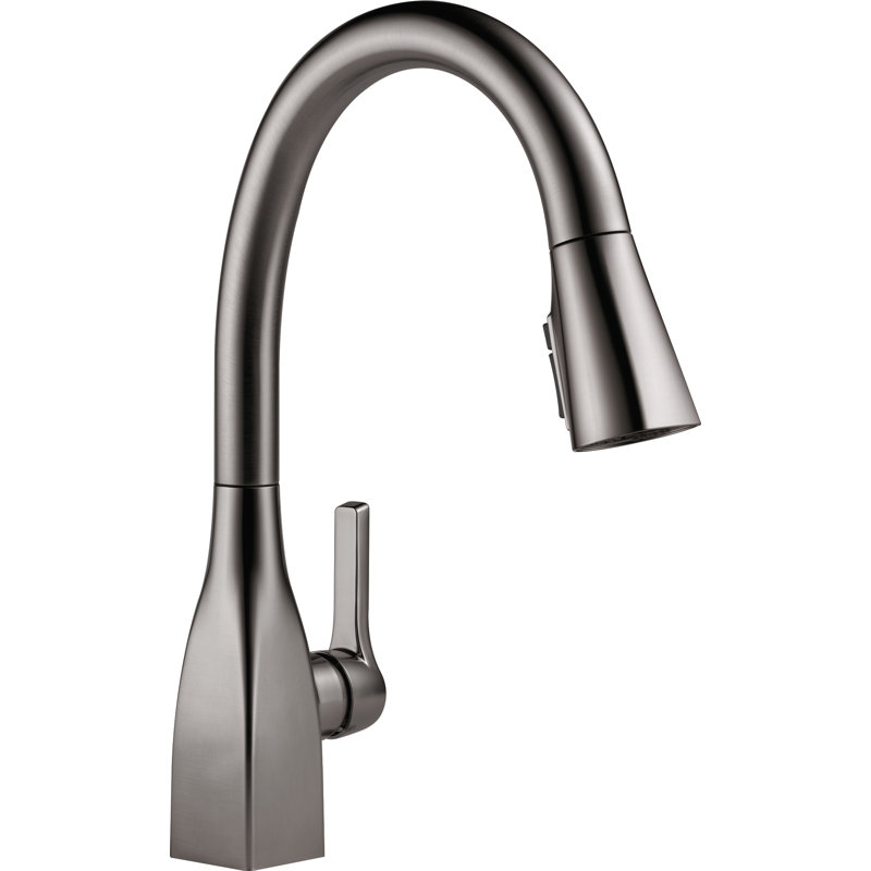 Mateo™ Pull Down Single Handle Kitchen Faucet With Accessories, Black Stainless