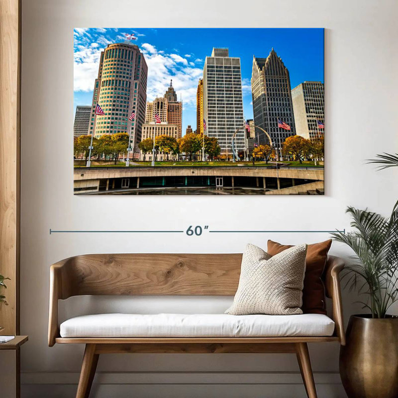 Sirci Downtown Detroit Buildings, H 34 po x l 51 po