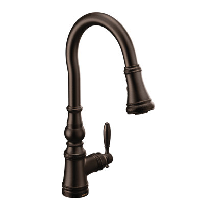 Weymouth Oil Rubbed Bronze One-Handle High Arc Pulldown Kitchen Faucet