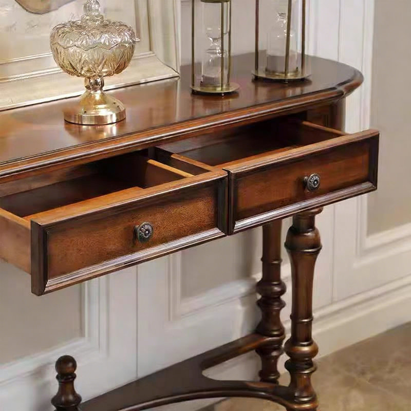 Elegant Roman column console table