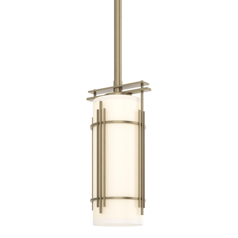 Paralline Mini Pendant - Opal Glass, Soft Gold
