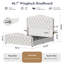  Lit double tapissier avec 4 tiroirs Maber, lit plateforme avec rangement et 2 tables de chevet, lit à oreilles en velours, aucun sommier requis, beige-97587620-97587622