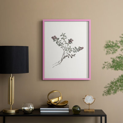 Impression florale vintage encadrée CLxxviii - bois massif