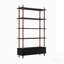 Bibliothèque avec bibliothèque et bibliothèque en bois de 74,4 pouces de hauteur, étagères et tiroirs de rangement noirs à 5 niveaux, tablettes modernes autoportantes en placage de bois massif, salon, salle d'étude, cuisine