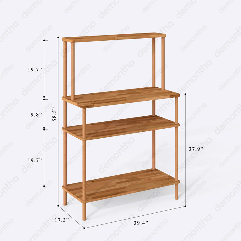 Astra 39.4" Coffee Console Table – Compact Beverage Bar With Open Shelves