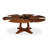 Extendable Walnut Round Solid Wood Dining Table-108207493