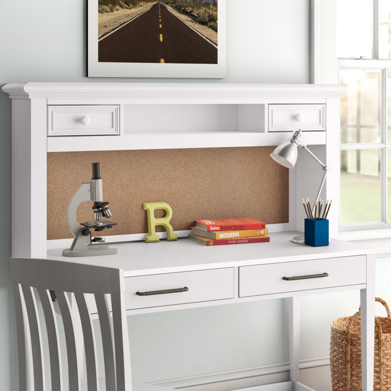 Matthes 54" H x 54" W x 12'' D Desk Hutch, Bright White