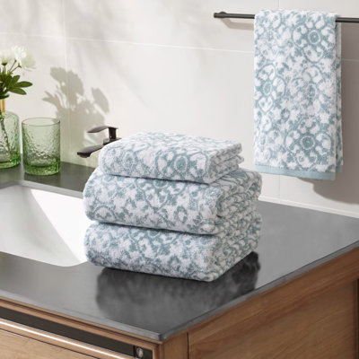 Aziza Jessica Simpson 4 Piece 100% Cotton Towel Set
