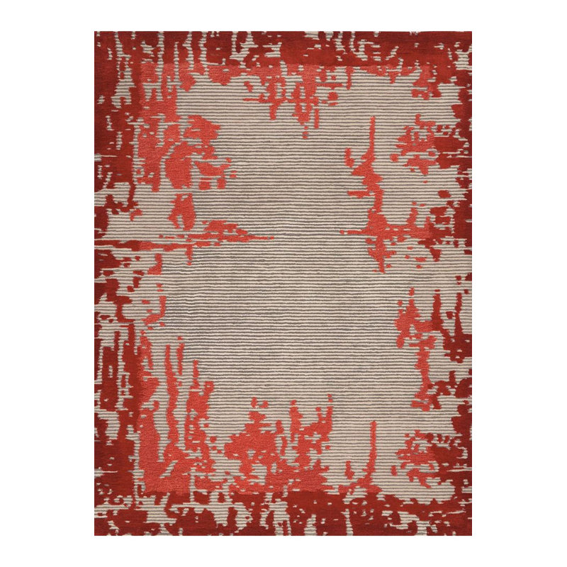 Tapis décoratif moderne abstrait lavable à la machine, Sous-tapis rectangulaire 2 pi 6 po x 4 pi 11 po