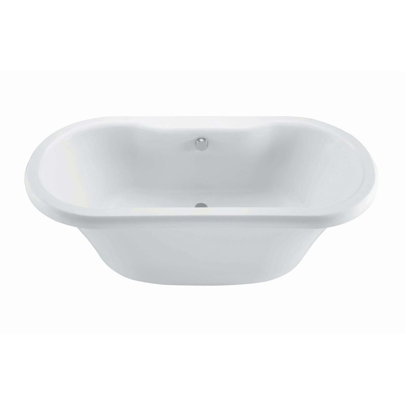 Melinda Freestanding Soaking Bathtub, 23.5" H x 41.63" W x 66.5" L, White