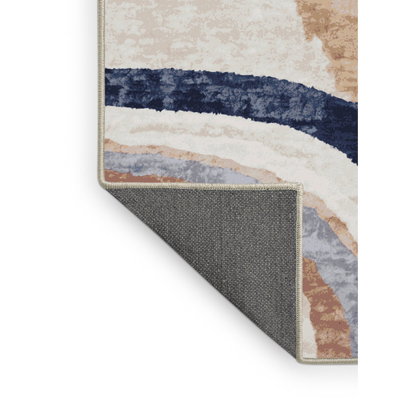Tapis beige soyeux et moelleux, Rectangle 7 pi x 10 pi