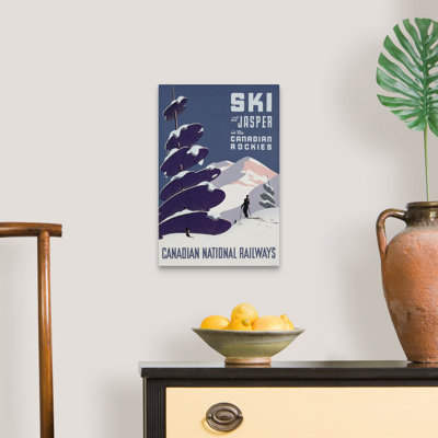 " Poster Advertising The Canadian Ski Resort Jasper " by Canadian School