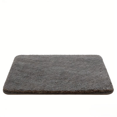 Gray Non-Slip Bathroom Rug