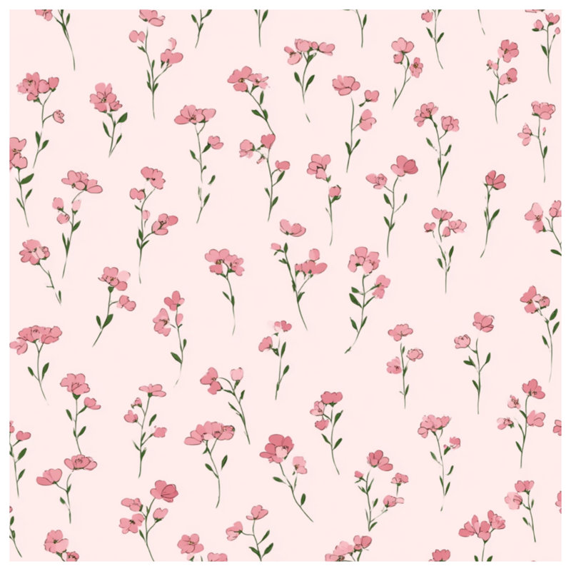 Pink Floral Pattern Quilted Bedspread All Sizes, Full / Double